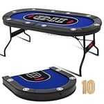 Rioloiuy 10 Player Poker Table Fold