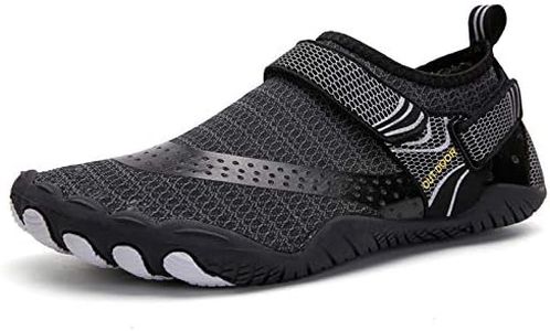 ANDUNE Men's Barefoot & Minimalist Cross Training Shoes - Black Bolts | Wide Toe Box | Zero Drop Sole (Numeric_7)