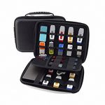 GUANHE Universial Portable Waterproof Shockproof Electronic Accessories Organizer Holder USB Flash Drive Case Bag (Black)