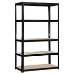 G-Rack Garage Shelving Unit: 180cm x 90cm x 40cm | Single bay, Black 5 Tier Unit | 175kg Load Weight Per Tier (875kg Per Unit) | Home, Office, Garage or Business Use | 5 Year Warranty