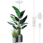 Plant Grow Light,yadoker LED Growing Light Full Spectrum for Indoor Plants,Height Adjustable, Automatic Timer, 5V Low Safe Voltage,Idea for Large Plant Light…