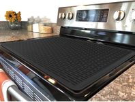 Silicone Stove Cover 28"x20" Glass Top Stove Cover Protector for Baking Mats Electric Stove Silicone Mat and Cooktop Range Mat to Protect Kitchen Counter Surface and Prevent Scratching (Black)