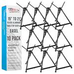 US Art Supply Table Top Aluminum Tri-Pod Artist & Display Easel 10-Easels (Large - Double Arm)
