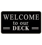 Welcome to Our Deck Farmhouse Decorative Indoor Outdoor Doormat, Housewarming Gifts Family Room Front Door Mat 17 x 30 Inch for Guest Room Entrance, Front Porch Mat, Doormat Welcome Guest Room Mat