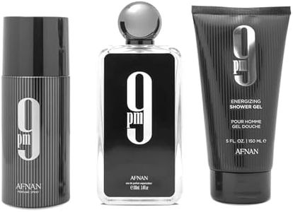 AFNAN Gift Set 9 PM Eau De Parfum 100 ML + Deodorant 150 ML + Shower Gel 150 ML, Perfume Gift Set For Men