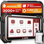 ANCEL DS500BT Bidirectional OBD2 Scanner, Full-System Car Diagnostic Tool with 28+ Services, Injector Coding, DPF/Brake/BMS/Oil/Gear/Throttle Functions, CAN FD Support, Lifetime Free Updates