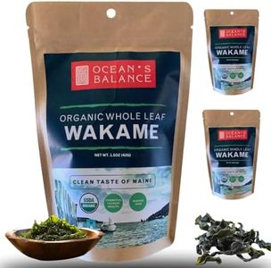 Ocean’s Balance - Whole Leaf Wakame - 1.5-Ounces (3-Pack) - Maine Coast Seaweed - Perfect for Keto, Paleo, Vegetarian and Vegan Diets. - Gluten Free - Atlantic Coast Sea Vegetables