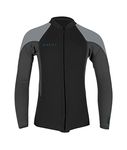 O'Neill Reactor 2 Youth Front Zipper Wetsuit Jacket 16 Black/Graphite/Cool Grey (5459)