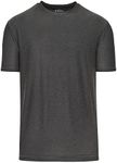 1 Pack, Men's Active Quick Dry Crew Neck T-Shirt, Charcoal Heather Grey, 3XL