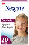 Nexcare Opticlude Eyepatch, Regular Size, Contoured for Fit, Brown, 20 Count (Pack of 3)