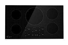 Empava Induction Hob, Electric Cooker Built-In 4 Zones,New Electric Hob Double Flex Zones for BBQ Function,Electric Hobs 7000W,Induction Cooker 9 Power Levels Child Safety Lock