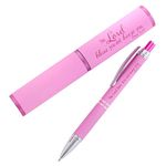 The Lord Bless You Pink Stylish Classic Pen in Matching Gift Case - Numbers 6:24 Bible Verse Refillable Retractable Medium Ballpoint Pen for Journal Planner Writing Note Taking Calendar Agenda