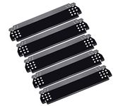 Rejekar Heat Plates for Home Depot Nexgrill 5 Burner 720-0888, 720-0888N Gas Grill, Porcelain Steel Grill Heat Shield Tent, Flame Tamer, Burner Cover, Flavor Bar Parts, 5 Pack