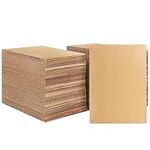 Belle Vous Large Corrugated Cardboard Sheets (100 Pack) - Thick Kraft Board Corrugated Sheets - 2.8mm Thick Card Board/Corrugated Paper - Cardboard for Crafting/Art & Craft Cardboard