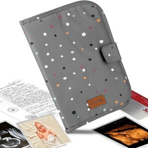 HOMYBABY® Portadocumentos bebé - Porta documentos cosas para bebes - Neceser bebe recien nacido - Regalo bebe - Organizador bebe para tarjetas, pasaportes, libro de familia (Points)