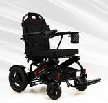 City 2 Plus by Travel Buggy - Foldable Electric Wheelchair - Easy to Use - Airplane Friendly - Ships from USA - Serviced in USA (Black-Black)