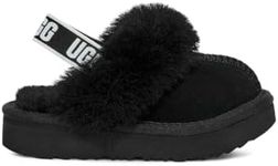 UGG Girl's Funkette Slipper, Black, 6 Toddler