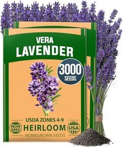 HOME GROWN Premium English Lavender Seeds 2 Pack, 3000 Non-GMO Herb Seeds, USA-Sourced Wildflower Seed for Planting Indoor/Outdoor, High Germination, Plant Flower Seeds (Lavandula antustifolia)