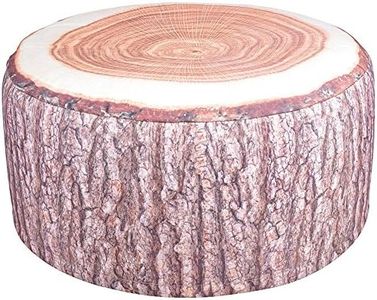 Fun Design Outdoor Pouffe Water Repellent Washable Garden Seat 58cm x 32.5cm (Tree Trunk)