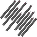 10-Pack Long Surge Protector Power Strip,16 Outlet Heavy Duty Power Strip Metal Power Bar,10 FT Long Extension Cord with Circuit Breaker for Garage,Workshop, 125V/1875W, ETL Listed, Black