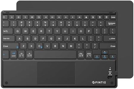 Fintie Ultrathin 4mm Wireless Bluetooth Keyboard with Built-in Multi-Touch Touchpad for iPad, iPhone, Samsung Galaxy, Nexus, Microsoft Surface, HP and other Bluetooth Devices [Retail Packaging]