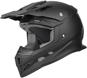 GLX GX23 Dirt Bike Off-Road Motocross ATV Motorcycle Full Face Helmet for Men Women, DOT Approved (Matte Black, Large)