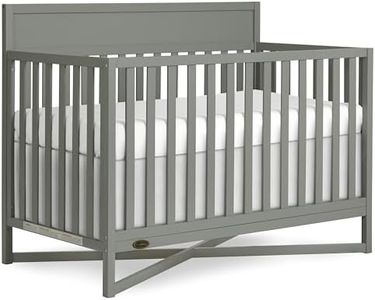 Dream On Me Owen 5-in-1 Convertible Full-Size Baby Crib in Seagrass, GreenGuard Gold & JPMA, Converts to Toddler, Day, & Full-Size Bed, Non-Toxic Paint, Safe Sleep Environment