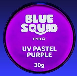 Blue Squid PRO Face Paint - Professional Water Based Single Cake Facepaint & Body Paints - SFX Makeup, Kids Adults Face Painting for Costume, Halloween, Cosplay - Ultraviolet Purple 30g / 1oz