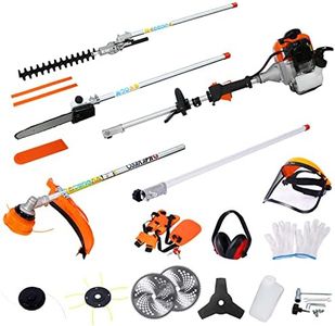 Grass Trimmer 52CC 12 in 1 Multi-Functional Trimming Tool, Gas Pole Saw Hedge Brush Cutter 2-Cycle Garden Lawn Tool Trimming System Set (12-in-1 52CC)…