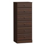 Prepac Astrid 6 Drawer Tall Chest, Espresso