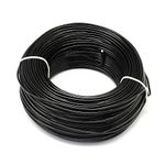 Beadsnfashion 50 Meters Aluminium Wire Colored Wire Combo for Jewellery Making, Crafts Work, Flower Decoration and Floral Arrangement (Black)