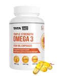 Tata 1mg Triple Strength Omega 3(960mg), EPA(560mg) & DHA (400mg) Fish Oil Capsule Helpful for Heart, Joints & Brain Health (Pack Of 60 Capsules)