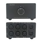 SOLUPEAK 3-Way XLR Stereo Audio Switch Box, Balanced Audio Converter, Passive Signal Source Audio Input Selector Switcher Splitter Box 3 in 1 Out (X301)