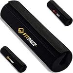 FITPACT Barbell Pad Squat Bar Padding Foam Hip Thrust Lunges Gym Weight Lifting Cushion Neck Shoulder Protector Fit Standard Olympic Bodybuilding Support (Black/Red) (Yellow)