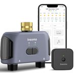 WiFi Water Timer Brass Inlet, 2 Zones Sprinkler Timer for Garden Hose, APP Remote Control Hose Timer with Wi-Fi Hub, Voice Control with Alexa, Rain Delay and Manual Mode for Yard Lawn Watering