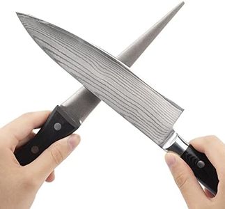 10.6 Inch Diamond Sharpening Rod Sharpening Stone, Diamond Fine Tapered File with wooden handle
