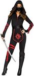 Fun World Sexy Ninja Warrior Women's Costume, Black, Medium