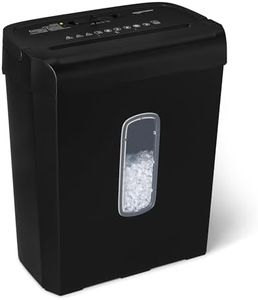 Amazon Basics 6-Sheet Cross-Cut Paper Shredder and Credit Card Shredder, 14L, Black