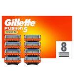 Gillette Fusion5 Power Razor Blades Men, Pack of 8 Razor Blade Refills with Precision Trimmer, 5 Anti-Friction Blades, Suitable for Mailbox