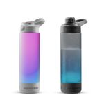 Aquaminder Smart Water Bottle with Hydration Reminder for Adult & kids with Easy Grip, Glows & Beep Feature Frosted Water Bottle 770 ml | Perfect for Gift, Gym,Office & Daily Use (Volga+Indus(Grey))