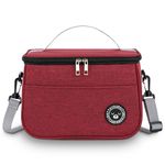 BEHONA Lunch Bag for Men & Women 9L, Cooler Bag, Lunch Box Bag, Insulated Lunch Bag, Cool Bag, Lunchbox Tote Bags (Burgundy - 9L)