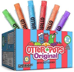 Otter Pops Freezer Ice Bars, Fat Free Ice Pops, Original Flavors (100 Count - 1.5 Oz)