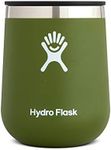 Hydro Flask 10 oz Wine Tumbler - Stainless Steel & Vacuum Insulated - Press-In Lid - Olive