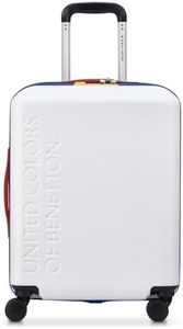 DELSEY PARIS x United Colors of Benetton - United - Valise Cabine Rigide 55 cm x 40 cm x 20 cm - 35 L - S - Blanc