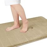 Yimobra Memory Foam Bath Mat Large Size, 92 x 61 cm, Soft and Comfortable, Super Water Absorption, Non-Slip, Thick, Machine Wash, Easier to Dry for Bathroom Floor Rug, Camel