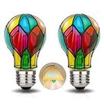 Aygrochy LED Stained Glass Light Bu
