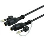 GE Digital Toslink Cable, Fiber Optic, 6 Foot Cable, Male to Male, PVC Jacket, 3.5mm Adapter for Portable Digital Equipment, for Home Theater, Sound Bar, TV, PS4, Xbox, PlayStation, 34111