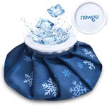 NEWGO Refillable Ice Bag Cloth Ice Pack for Injuries, Small Ice Bag with Wide Mouth, Cold Therapy Fillable Bag for Pain Relief, Swelling, Wisdom Teeth, Headache, Sore Jaw, Throbbing (9 Inch)