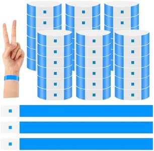 500 Uds Pulseras de Papel para Eventos, Impermeables Pulseras Identificativas de Neón para Eventos, pulseras tyvek para identificación para Fiestas, Parques Acuáticos, Conciertos de Música(Azul)