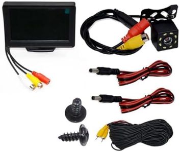 CosyCaya CáMara de VisióN Trasera Amplio Pantalla LCD TFT de 4,3 Pulgadas o Monitor VisióN una Prueba de Agua Copia de Seguridad de Marcha AtráS, CáMara de Monitor